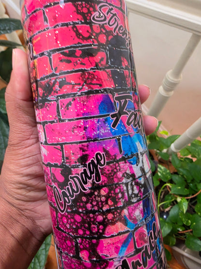 20oz Graffiti Tumbler "REPRESENT" The Excellence's Store