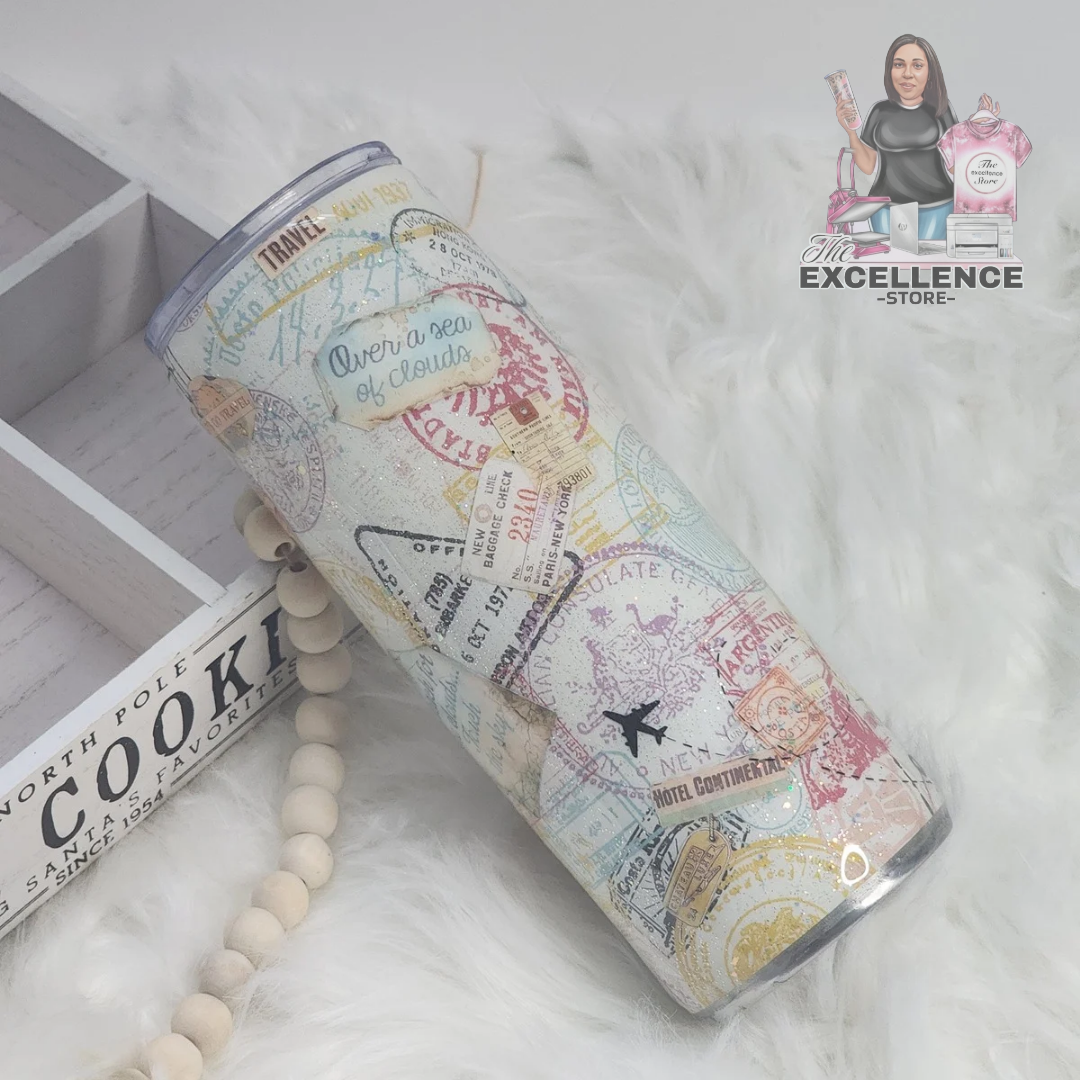 Passport Stamps Tumbler