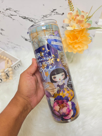 30oz  Mixed Media Cosmic Doll Tumbler The Excellence's Store