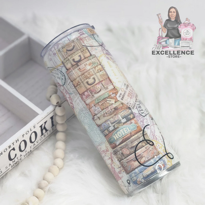 Passport Stamps Tumbler The Excellence's Store
