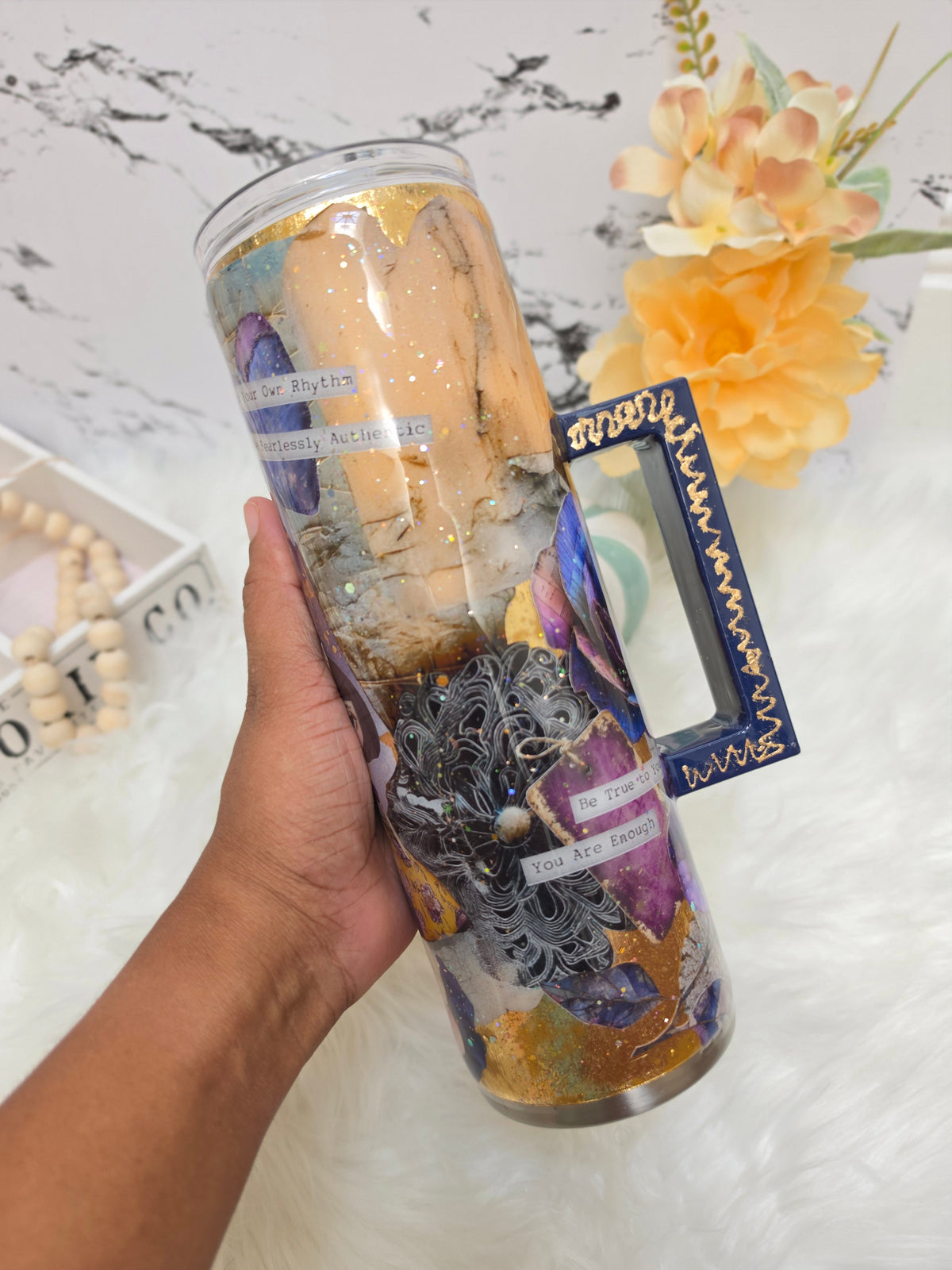 30oz  Mixed Media Cosmic Doll Tumbler The Excellence's Store