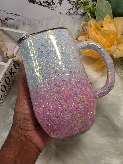 16oz Custom Pink & White Book Lover Stemmy Tumbler | Lost in a book please do not disturb The Excellence's Store