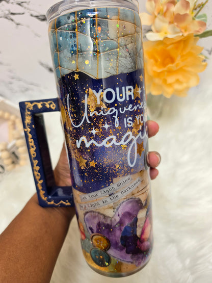 30oz  Mixed Media Cosmic Doll Tumbler The Excellence's Store