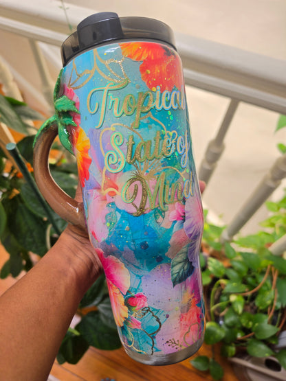 Tropical State of Mind w/Palm Tree Handle The Excellence's Store